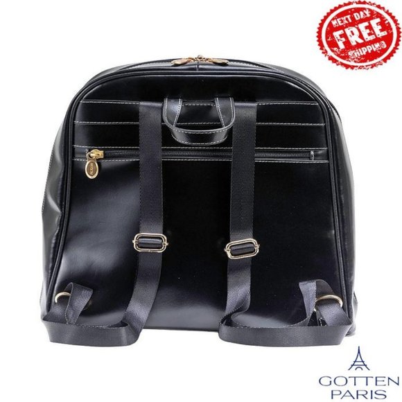 McKlein Madison Leather Business Laptop Tablet Backpack Black Women\'s Bag main image 4